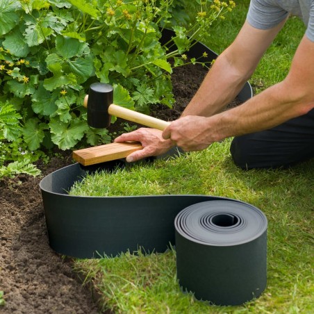 Natura Anclajes de jardín 10 unidades negro