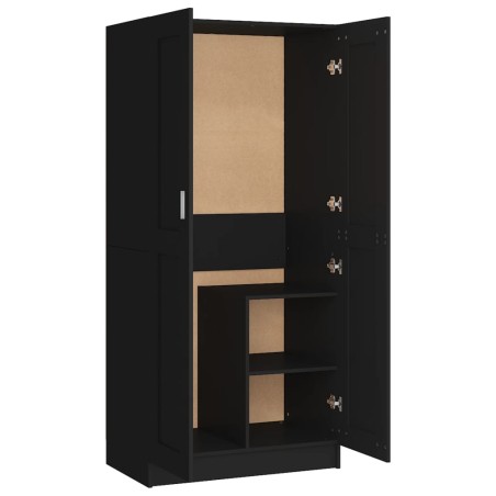 vidaXL Armario de madera contrachapada negro 82,5x51,5x180 cm