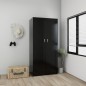 vidaXL Armario de madera contrachapada negro 82,5x51,5x180 cm vidaXL Armario de madera contrachapada negro 82,5x51,5x180 cm