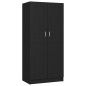 vidaXL Armario de madera contrachapada negro 82,5x51,5x180 cm vidaXL Armario de madera contrachapada negro 82,5x51,5x180 cm