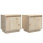vidaXL Mesitas de noche 2 uds madera maciza de pino 40x30x40 cm vidaXL Mesitas de noche 2 uds madera maciza de pino 40x30x40 cm