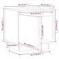 vidaXL Mesitas de noche 2 uds madera maciza de pino 40x30x40 cm vidaXL Mesitas de noche 2 uds madera maciza de pino 40x30x40 cm