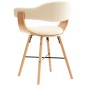 vidaXL Sillas de comedor 2 uds cuero sintético y madera curvada crema vidaXL Sillas de comedor 2 uds cuero sintético y madera curvada crema