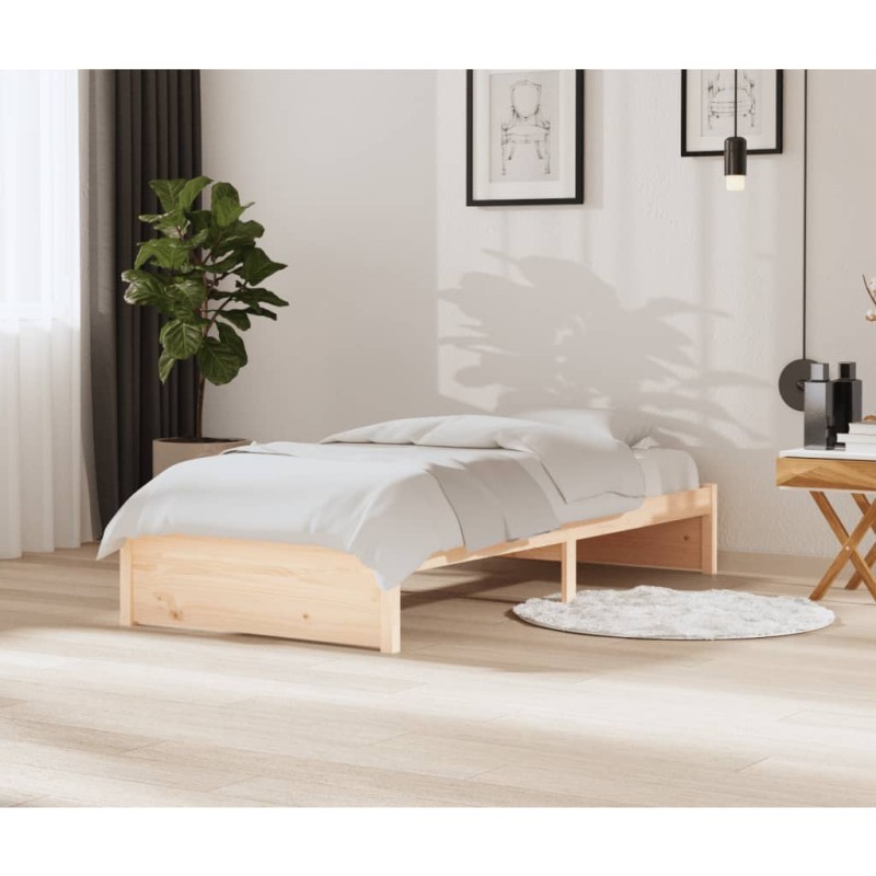vidaXL Estructura de cama de madera maciza 90x200 cm vidaXL Estructura de cama de madera maciza 90x200 cm