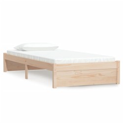 vidaXL Estructura de cama de madera maciza 90x200 cm