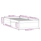 vidaXL Estructura de cama de madera maciza 90x200 cm vidaXL Estructura de cama de madera maciza 90x200 cm