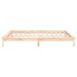 vidaXL Estructura de cama con LED madera maciza 160x200 cm