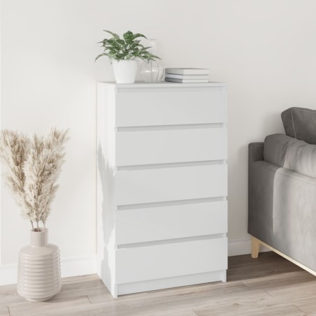vidaXL Cajonera de madera contrachapada blanco 60x36x103 cm