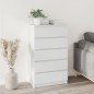 vidaXL Cajonera de madera contrachapada blanco 60x36x103 cm vidaXL Cajonera de madera contrachapada blanco 60x36x103 cm