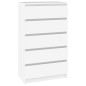 vidaXL Cajonera de madera contrachapada blanco 60x36x103 cm vidaXL Cajonera de madera contrachapada blanco 60x36x103 cm