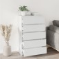 vidaXL Cajonera de madera contrachapada blanco 60x36x103 cm vidaXL Cajonera de madera contrachapada blanco 60x36x103 cm