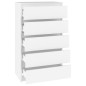 vidaXL Cajonera de madera contrachapada blanco 60x36x103 cm vidaXL Cajonera de madera contrachapada blanco 60x36x103 cm