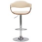 vidaXL Taburetes de cocina 2 uds madera curvada cuero sintético crema vidaXL Taburetes de cocina 2 uds madera curvada cuero sintético crema