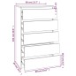 vidaXL Cajonera de madera contrachapada blanco 60x36x103 cm vidaXL Cajonera de madera contrachapada blanco 60x36x103 cm
