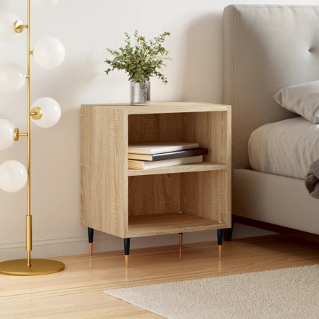 vidaXL Mesita de noche madera de ingeniería roble Sonoma 40x30x50 cm