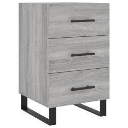 vidaXL Mesita de noche madera de ingeniería gris Sonoma 40x40x66 cm