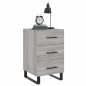 vidaXL Mesita de noche madera de ingeniería gris Sonoma 40x40x66 cm