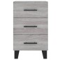 vidaXL Mesita de noche madera de ingeniería gris Sonoma 40x40x66 cm