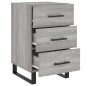 vidaXL Mesita de noche madera de ingeniería gris Sonoma 40x40x66 cm