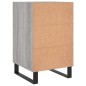 vidaXL Mesita de noche madera de ingeniería gris Sonoma 40x40x66 cm