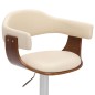 vidaXL Taburetes de cocina 2 uds madera curvada cuero sintético crema vidaXL Taburetes de cocina 2 uds madera curvada cuero sintético crema