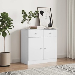 vidaXL Aparador ALTA madera maciza de pino blanco 77x35x73 cm