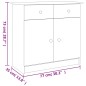 vidaXL Aparador ALTA madera maciza de pino blanco 77x35x73 cm