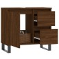 vidaXL Armario de baño madera contrachapada marrón roble 65x33x60 cm vidaXL Armario de baño madera contrachapada marrón roble 65x33x60 cm