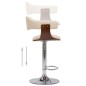 vidaXL Taburetes de cocina 2 uds madera curvada cuero sintético crema vidaXL Taburetes de cocina 2 uds madera curvada cuero sintético crema