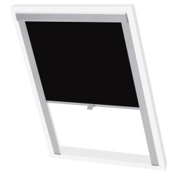 vidaXL Persiana enrollable opaca negra UK08