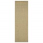 vidaXL Alfombra de sisal natural verde 80x250 cm