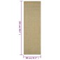 vidaXL Alfombra de sisal natural verde 80x250 cm
