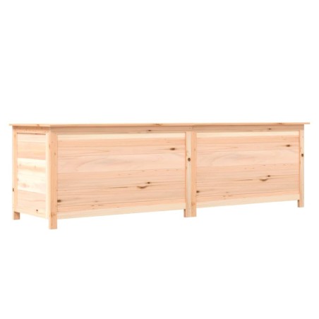 vidaXL Baúl para cojines de jardín madera maciza abeto 200x50x56 cm