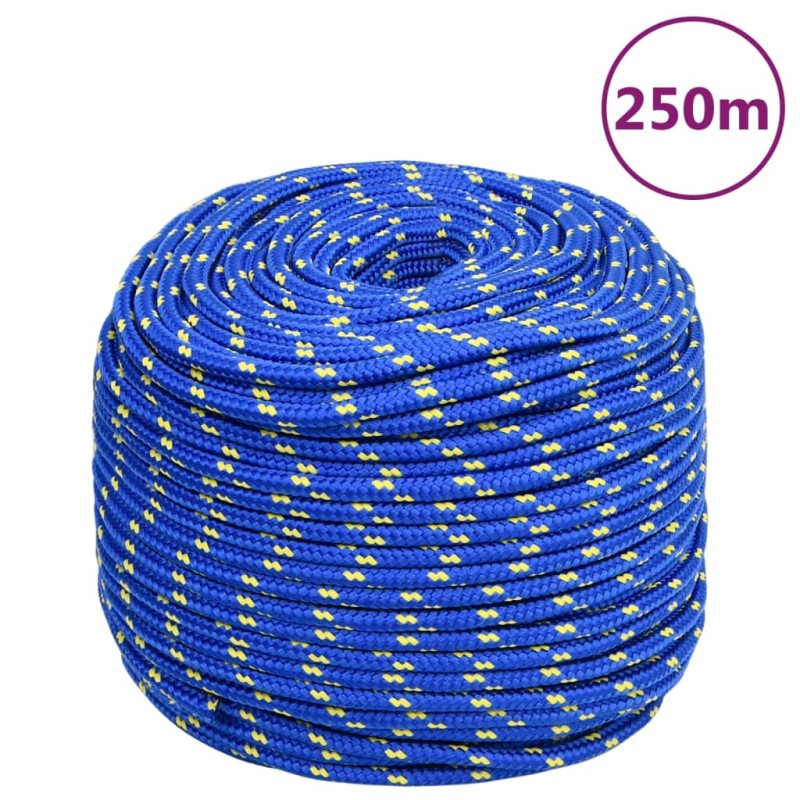 vidaXL Cuerda de barco polipropileno azul 6 mm 250 m vidaXL Cuerda de barco polipropileno azul 6 mm 250 m