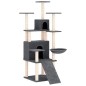 vidaXL Rascador para gatos con postes de sisal gris oscuro 154 cm vidaXL Rascador para gatos con postes de sisal gris oscuro 154 cm