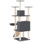 vidaXL Rascador para gatos con postes de sisal gris oscuro 154 cm vidaXL Rascador para gatos con postes de sisal gris oscuro 154 cm