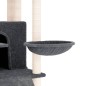 vidaXL Rascador para gatos con postes de sisal gris oscuro 154 cm vidaXL Rascador para gatos con postes de sisal gris oscuro 154 cm