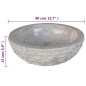 vidaXL Lavabo de mármol 40 cm color crema vidaXL Lavabo de mármol 40 cm color crema
