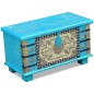 vidaXL Baúl de almacenamiento madera de mango azul 80x40x45 cm vidaXL Baúl de almacenamiento madera de mango azul 80x40x45 cm