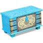 vidaXL Baúl de almacenamiento madera de mango azul 80x40x45 cm vidaXL Baúl de almacenamiento madera de mango azul 80x40x45 cm