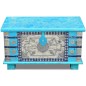 vidaXL Baúl de almacenamiento madera de mango azul 80x40x45 cm vidaXL Baúl de almacenamiento madera de mango azul 80x40x45 cm