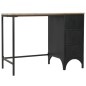 vidaXL Escritorio con pedestal madera abeto y acero 100x50x76 cm vidaXL Escritorio con pedestal madera abeto y acero 100x50x76 cm