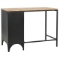 vidaXL Escritorio con pedestal madera abeto y acero 100x50x76 cm vidaXL Escritorio con pedestal madera abeto y acero 100x50x76 cm