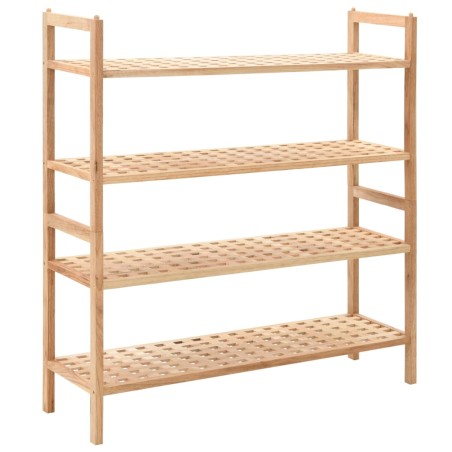 vidaXL Zapatero de madera maciza de nogal 69x26x81 cm