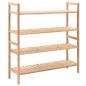 vidaXL Zapatero de madera maciza de nogal 69x26x81 cm vidaXL Zapatero de madera maciza de nogal 69x26x81 cm