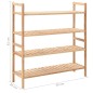 vidaXL Zapatero de madera maciza de nogal 69x26x81 cm vidaXL Zapatero de madera maciza de nogal 69x26x81 cm