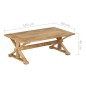 vidaXL Mesa de centro de madera maciza de mango 110x60x40 cm vidaXL Mesa de centro de madera maciza de mango 110x60x40 cm