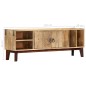vidaXL Mueble para TV de madera maciza de mango rugosa 130x30x46 cm vidaXL Mueble para TV de madera maciza de mango rugosa 130x30x46 cm