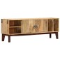 vidaXL Mueble para TV de madera maciza de mango rugosa 130x30x46 cm vidaXL Mueble para TV de madera maciza de mango rugosa 130x30x46 cm