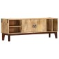 vidaXL Mueble para TV de madera maciza de mango rugosa 130x30x46 cm vidaXL Mueble para TV de madera maciza de mango rugosa 130x30x46 cm
